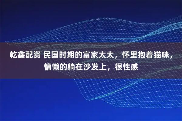 乾鑫配资 民国时期的富家太太,怀里抱着猫咪,慵懒的躺在沙发上,很性感