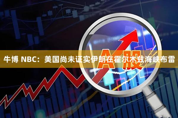 牛博 NBC：美国尚未证实伊朗在霍尔木兹海峡布雷