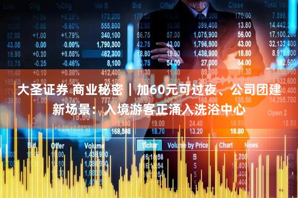 大圣证券 商业秘密｜加60元可过夜、公司团建新场景：入境游客正涌入洗浴中心