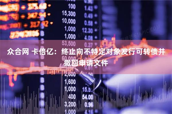 众合网 卡倍亿：终止向不特定对象发行可转债并撤回申请文件