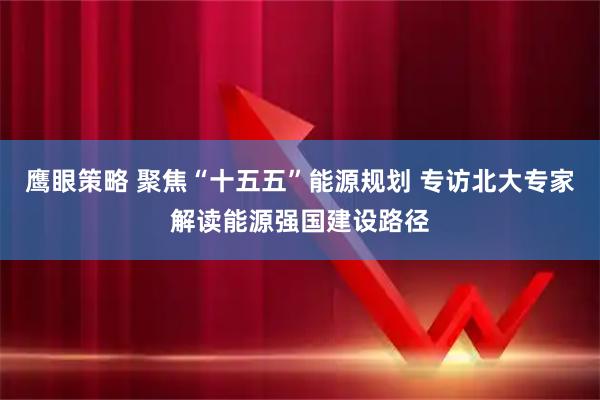 鹰眼策略 聚焦“十五五”能源规划 专访北大专家解读能源强国建设路径